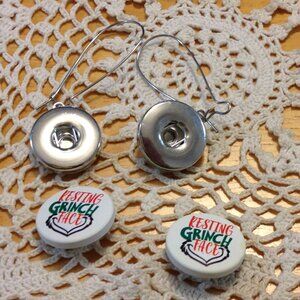 Christmas Snap Buttons earrings standard size - Snap Chunks